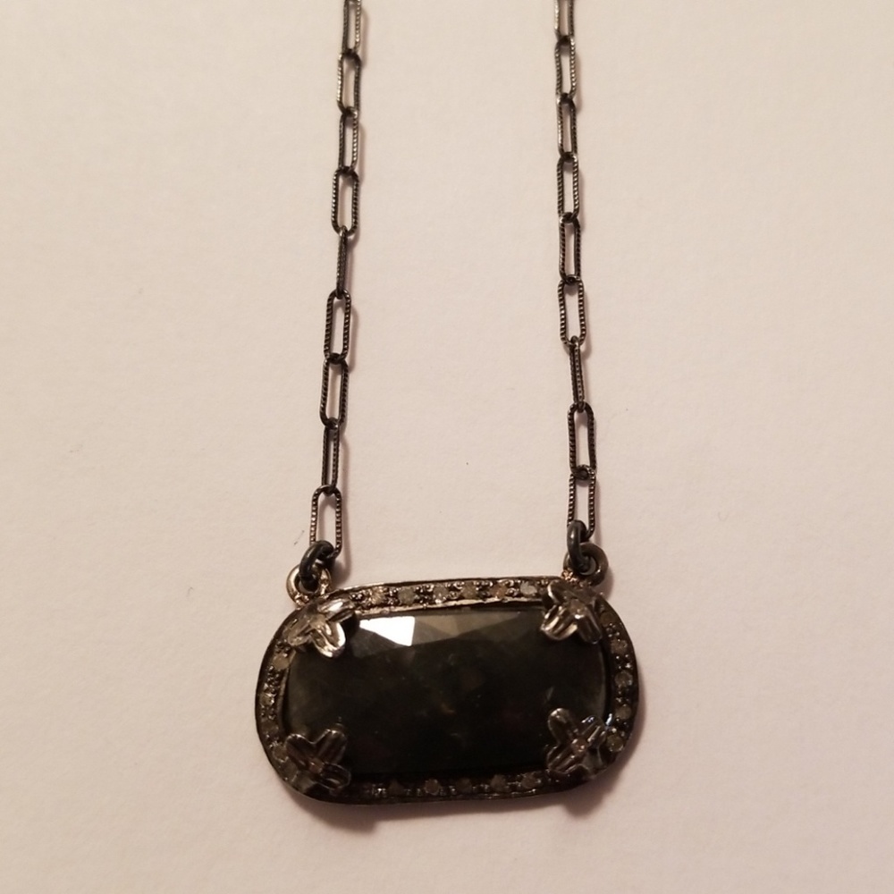 Reticulated Smoky Quartz Necklace 16 inch